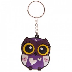 Porte-Clefs Hibou Violet