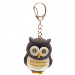 Porte-Clés Lumineux et Sonore Hibou Noir