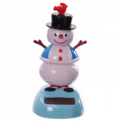 Fgurine Solaire Bonhomme de Neige