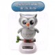 Figurine Solaire Hibou Gris