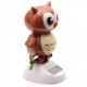 Figurine Solaire Hibou Marron
