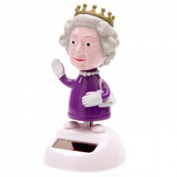 Figurine Solaire Reine Angleterre "The Queen"