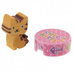 Gomme Chat + Taille Crayon