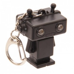Porte-Clefs Lumineux et Sonore Robot Noir
