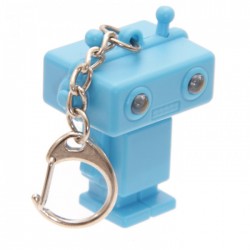 Porte-Clés Lumineux et Sonore Robot Bleu