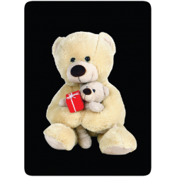 Sticker Cleaner Oursons Cadeau Noir