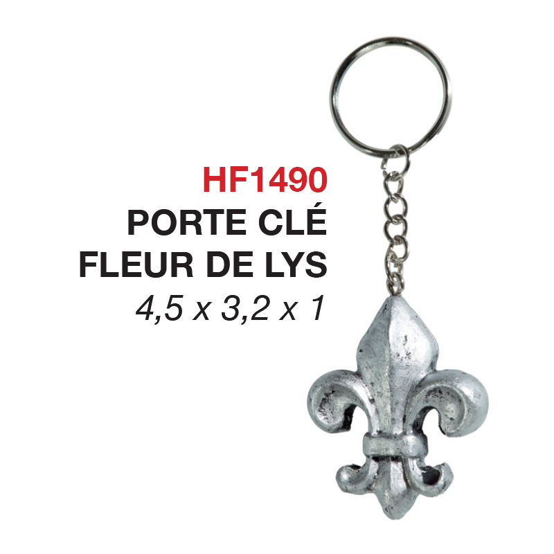 'Fleur de Lys' porte-clés en acrylique transparent AK011414 