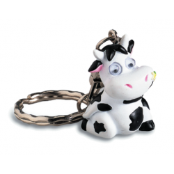 Porte-Clés Vache Rigolote Yeux Mobile 1