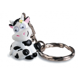 Porte-Clés Vache Rigolote Yeux Mobiles 2