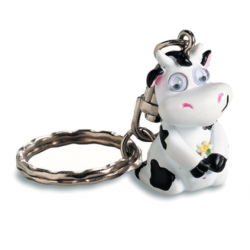 Porte-Clés Vache Rigolote Yeux Mobiles 3