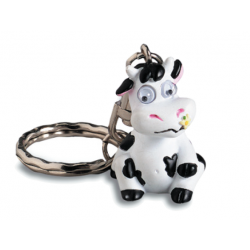 Porte-Clés Vache Rigolote Yeux Mobiles 4