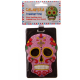 Etiquette pour Bagage "Jour des Morts Mexicains" (Rose)