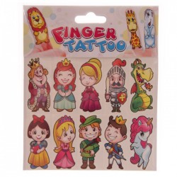 Tatouages pour Doigts Princesses/Chevaliers