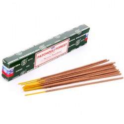 12 Bâtons Encens Satya Nag Champa Patchouli Forest, Vert