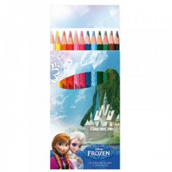 Set de 12 Crayons de couleur "La Reine des Neiges"