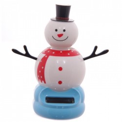 Figurine Solaire Bonhomme de Neige