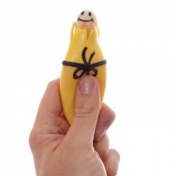 Mr Banane Plastique Souple à Presser (Noeud Noir)
