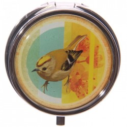Boîte à cachets Oiseaux (Jaune)