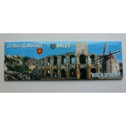 Magnet Panoramique Les Beaux de Provence/Arles/le Moulin de Daudet