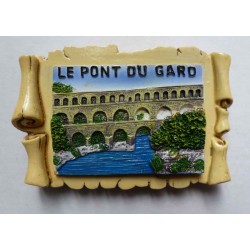 Magnet Résine Pont du Gard Parchemin 02