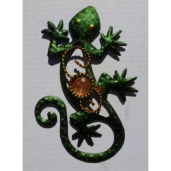 Magnet Lézard en Métal Vert 03