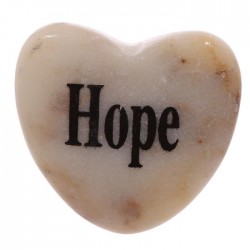 Magnet Coeur en Pierre ESPOIR - HOPE