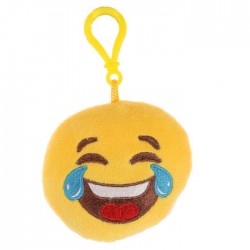 Porte-clés Moelleux Smiley Emoti Mort de Rire avec Son 