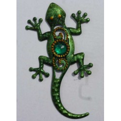 Magnet Lézard en Métal Vert 02