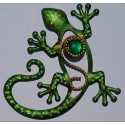 Magnet Lézard en Métal Vert 01