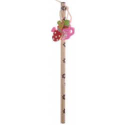 Crayon Design Jardinage avec 2 Mini Gommes Arrosoir et Pelle Rose