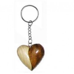 Porte-Clés Coeur en Bois ( 2 couleurs)