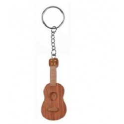 Porte-Clés Guitare avec Corde en Bois