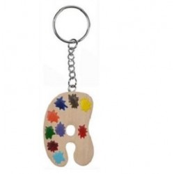 Porte-Clés Palette de peinture en Bois 