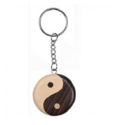 Porte-Clés Yin Yang en Bois 