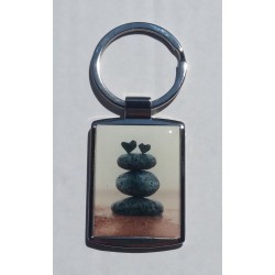 Porte-Clés Métal Zen Coeur