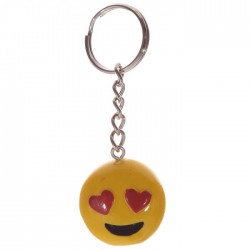Porte-Clés Smiley Coeurs