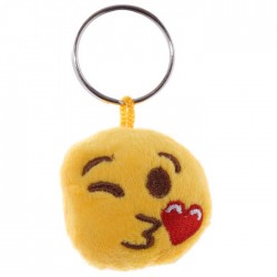 Porte-clés Moelleux Smiley Clin d'Oeil Amour avec Son 