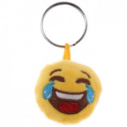 Porte-clés Moelleux Smiley Mort de Rire avec Son 