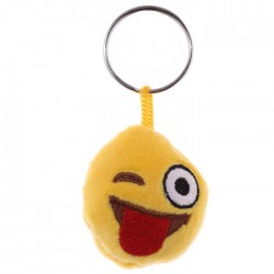 Porte-clés Moelleux Smiley Tire la Langue avec Son 