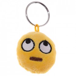 Porte-clés Moelleux Smiley Etonné avec Son 
