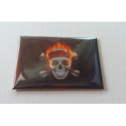 Magnet Tête De Mort Feu