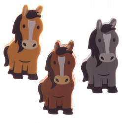 Set de 3 Gommes Poney