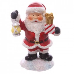 Mini Figurine Père Noël Cadeau avec petit sac cadeau