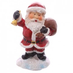Mini Figurine Père Noël Cloche & Sac avec petit sac cadeau