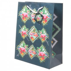 Sac Cadeau Flamants Roses 26 x 12 x 33 cm