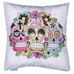 Coussin Carré Jour des Morts Mexicaines 