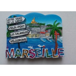 Magnet Résine Marseille Directions Palmier