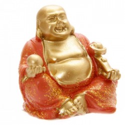 Mini Bouddha Pailleté Orange