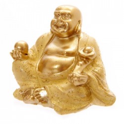 Mini Bouddha Pailleté Or