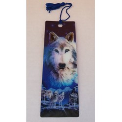 Marque Page 3D  Loup Ciel